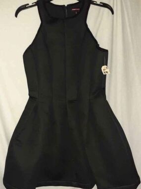 Nameless Black Sleeveless Mini Fit-and-Flare Dress